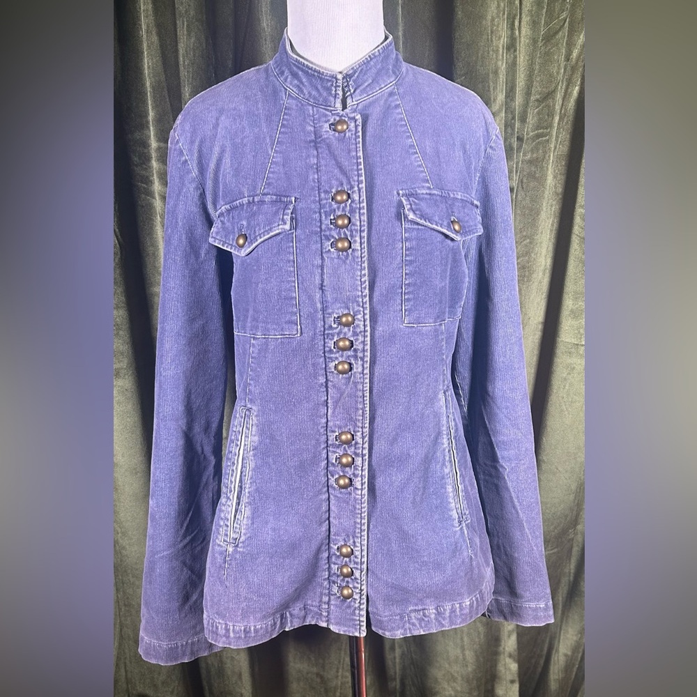 Vintage Y2K Louie for Anthropology Corduroy Military Jacket